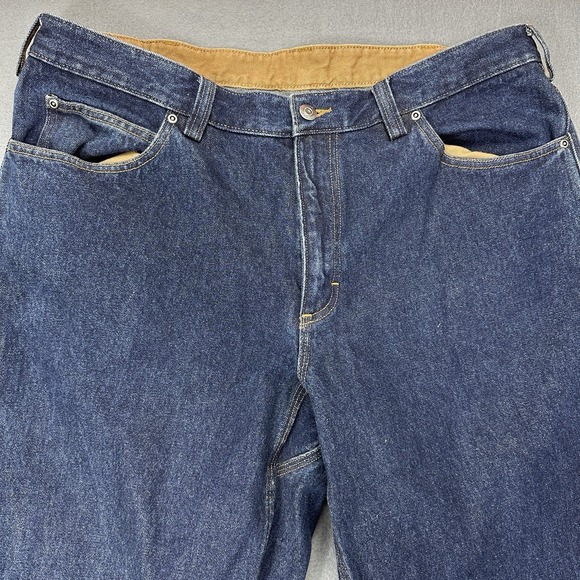 Duluth Trading Jeans Mens 37x34 Heavyweight Denim Straight 100% Cotton Workwear - Picture 2 of 10
